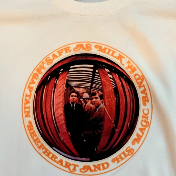 Men's Medium Captain Beefheart Safe As Milk White Tee - Picture 3 of 4